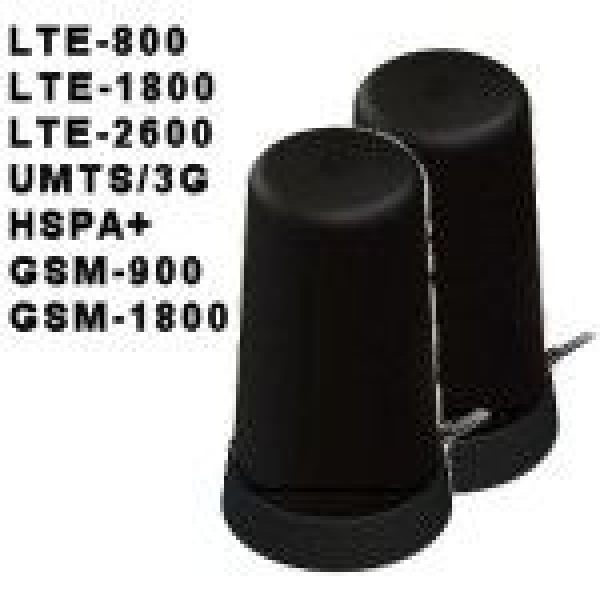 LTE-Set Breitband-Magnethaftantenne Panorama LPBEM-7-27 mit 5 dBi Gewinn für alle LTE-Frequenzen, 3G+2G für HUAWEI E5186