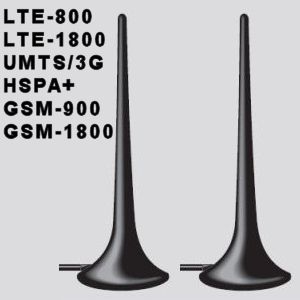 MIMO-Set Magnethaftantennen 2 x 2 dBi für LTE-800/LTE-900/LTE-1800/LTE-2100 sowie 3G für das  Netgear 4G LTE Modem LB1120 / LB1121
