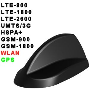 Shark Multiband-Antenne für GPS, Mobilfunk (LTE 3G 2G) und WLAN für den Huawei E5172