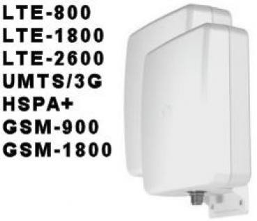 LTE-Set Universal-Hochleistungsantenne WM8 mit 2 x 8 dBi für ZTE MF90 für UMTS/3G und alle LTE-Frequenzen