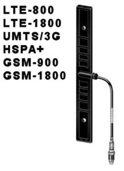 Glasklebeantenne länglich 2 dBi für LTE-1800, UMTS + HSPA+ für den Huawei B260a